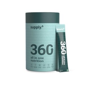 Supply6 360 Ultimate Health Powder for Women and Men | Comprehensive Daily Supplement with 63+ Vitamins, Minerals, Probiotics, and Superfoods | Supports Gut Health, Energy, Immunity